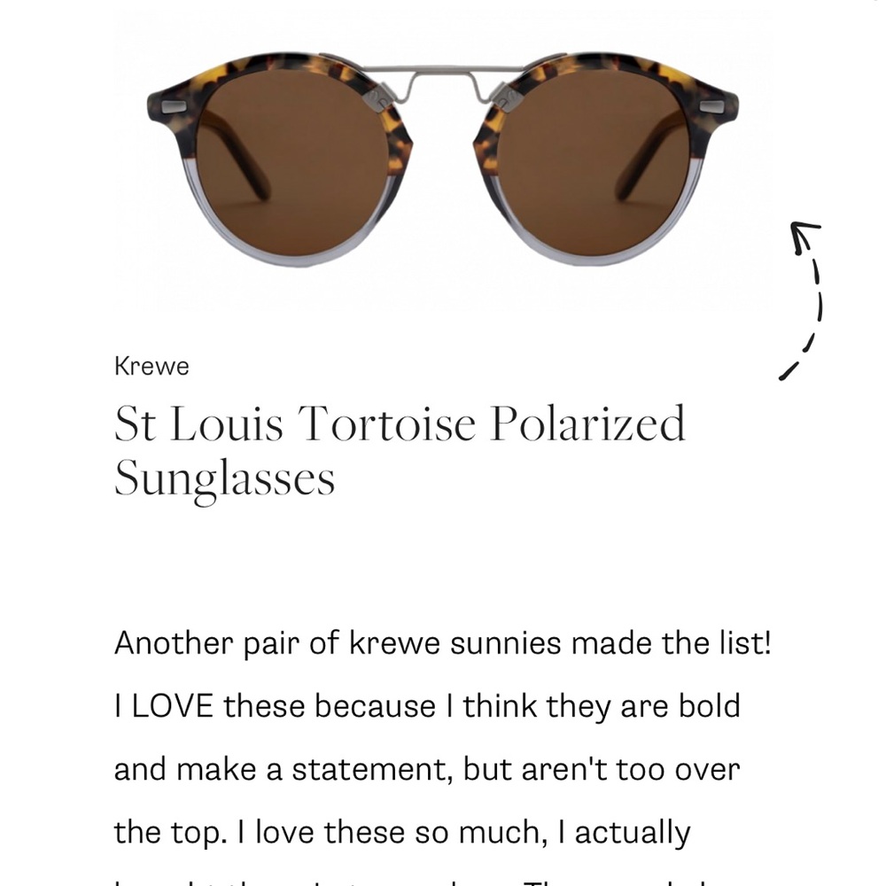KREWE St. Louis Classics Blonde Tortoise to Ash Polarized Sunglasses